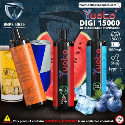 Yuoto Digi 15000 Rechargeable Disposable Vape - Double Apple / 50 mg