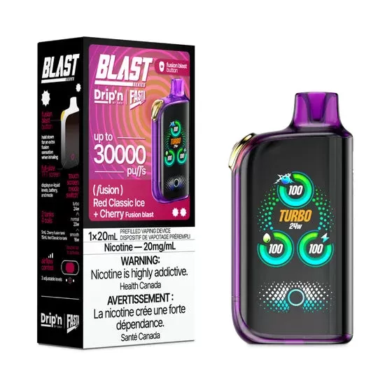 Drip’n Fasta Blast Disposable Vape – 30K Puffs – Red Classic Ice + Cherry Fusion