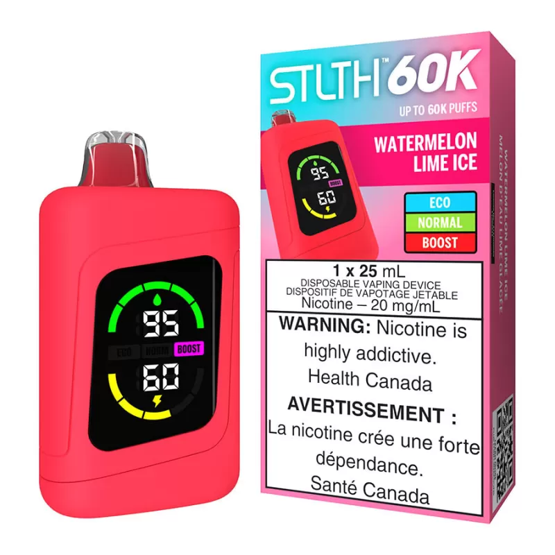 STLTH 60K Disposable Vape Device - Watermelon Lime Ice - 20mg/ml