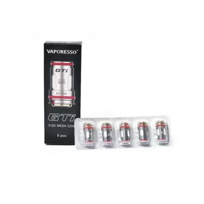 Vaporesso Verdampferköpfe GTI Mesh – 5er Pack - 0.15 OHM MESH, 0.2 OHM MESH (CDF35E)