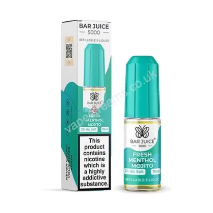 Bar Juice 5000 Fresh Menthol Mojito Nic Salt E-Liquid - Vapestreams Co