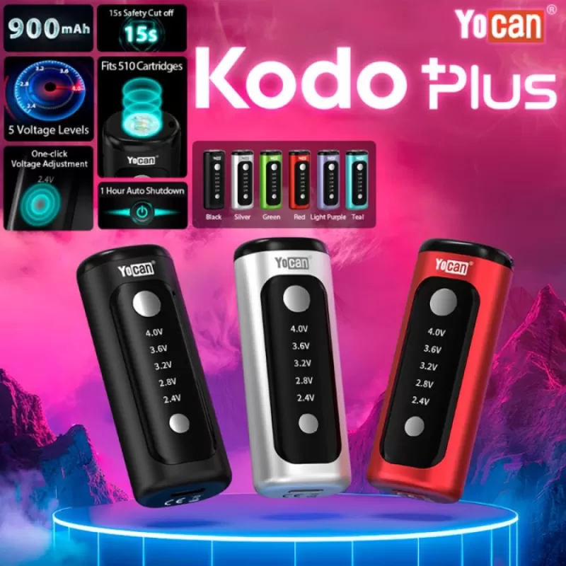 Yocan Kodo Plus – 900mAh OLED 510 Thread Cart Battery - Discountvapepen - Image 2
