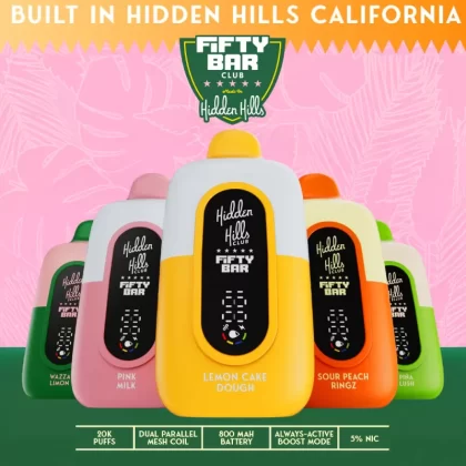 Hidden Hills x FIFTY BAR 20K Puff Disposable Device - 20000 Puffs - Lava Blast