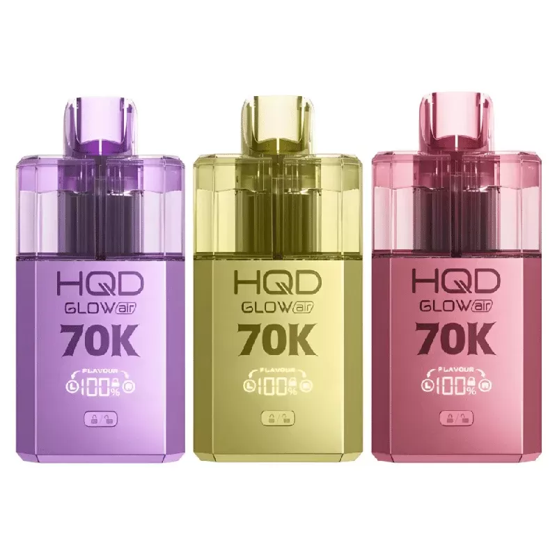 HQD Glow Air 70K Puffs Prefilled Kit Blueberry Raspberry & Blueberry Sour Raspberry - Nicotine Strength#20mg