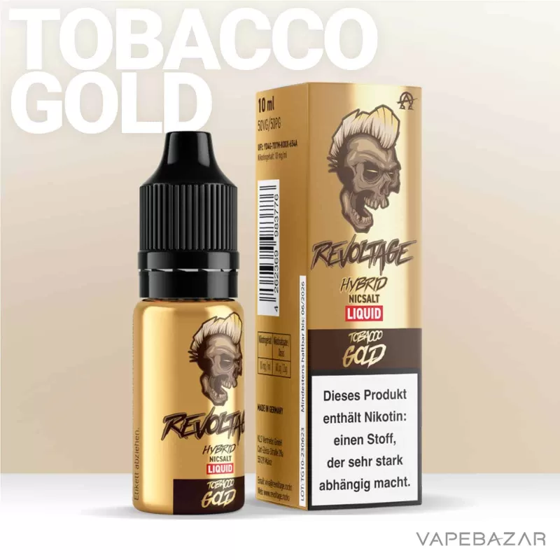Revoltage Hybrid Nicsalt Liquid – Tobacco Gold - Vapebazar - Image 2