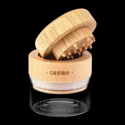 RYOT Beech Wood GR8TR Grinder with Glass Jar - Ejuicewarehouse