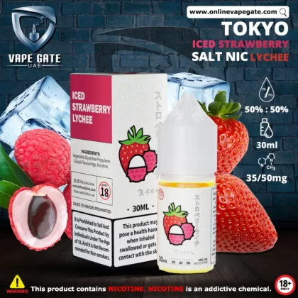 Tokyo Iced Strawberry Lychee Saltnic 30ml - 50 mg / 30 ml
