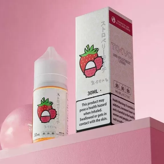 Tokyo Iced Strawberry Lychee Saltnic 30ml - 50 mg / 30 ml - Image 2