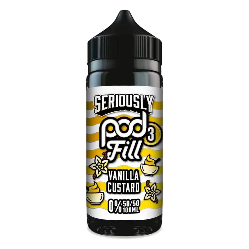 SERIOUSLY POD FILL 3 VANILLA CUSTARD SHORTFILL E-LIQUID BY DOOZY