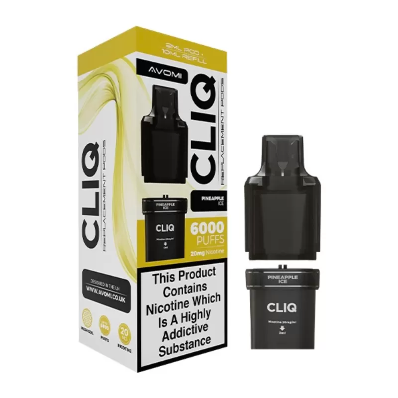 10mg Avomi Cliq Prefilled Replacement Pods - Blueberry Sour Raspberry, Fizzy Cherry; Vape Product (E95BAE) - Image 2