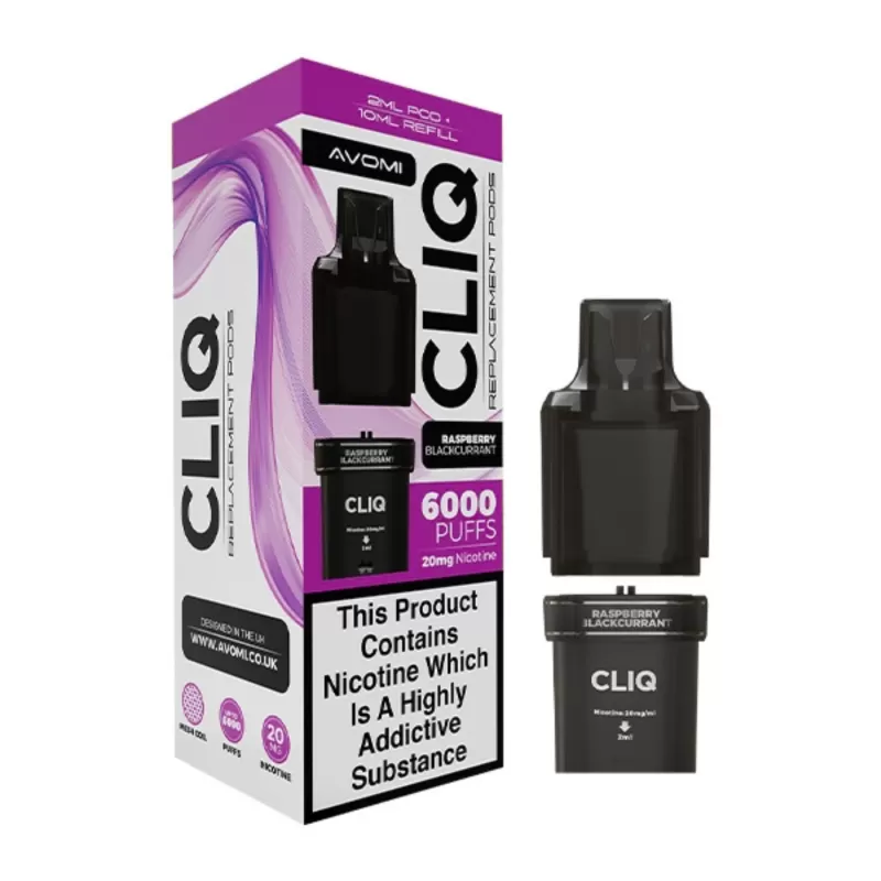 10mg Avomi Cliq Prefilled Replacement Pods - Blueberry Sour Raspberry, Fizzy Cherry; Vape Product (E95BAE) - Image 3