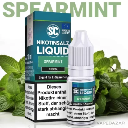 SC Salt Liquid – Spearmint - Propylenglycol, Pflanzliches Glycerin, Nikotinbenzoat, Aroma, Nikotinmalat; 20mg/ml, 10mg/ml; Minze