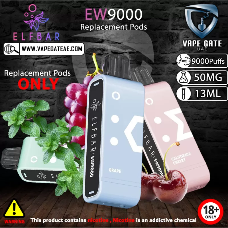 ELF Bar EW9000 Puffs Replacement Pods - Blackberry Cherry Pomegranate (Pods) / 50 mg