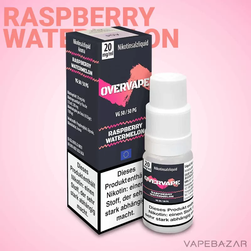 Overvape Nikotinsalz Liquid – Raspberry Watermelon - Vapebazar - Image 2