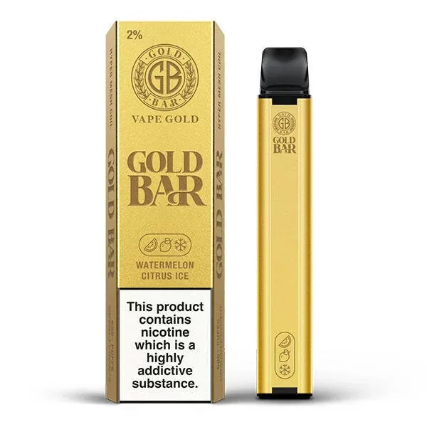 Gold Bar Watermelon Citrus Ice Disposable Vape