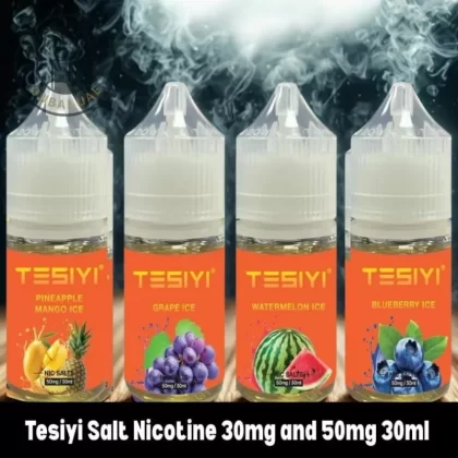 Tesiyi Salt Nicotine 30mg and 50mg 30ml Vape Liquid - Blueberry Ice, Grape Ice; Vape Product, Vape Product