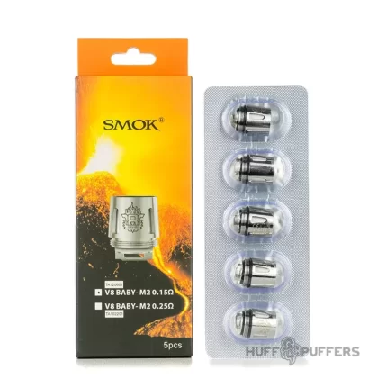 Smok V8 Baby M2 Coils - 0.15 ohm, 0.25 OHM (0C7E81)