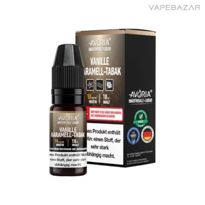 Avoria Nikotinsalz Liquid – Vanille Karamell Tabak - Vapebazar
