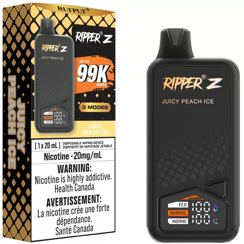 RUFPUF RIPPER Z 99K Disposable Vape – Juicy Peach Ice
