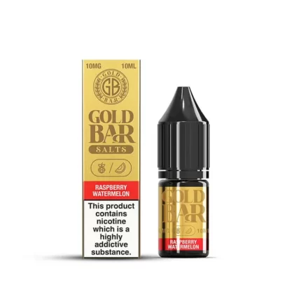 Gold Bar Raspberry Watermelon Nic Salt vape Juice - 10 Pack - 20mg