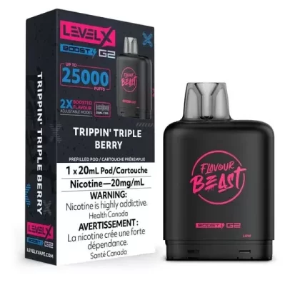 Flavour Beast Boost G2 Level X Trippin’ Triple Berry Disposable Vape Pod
