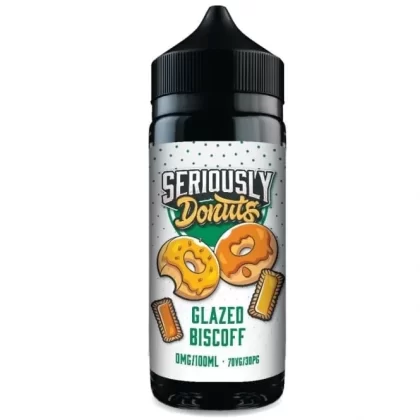 Doozy Vape Co Glazed Biscoff E Liquid – Seriously Donuts Series (100ml Short Fill)