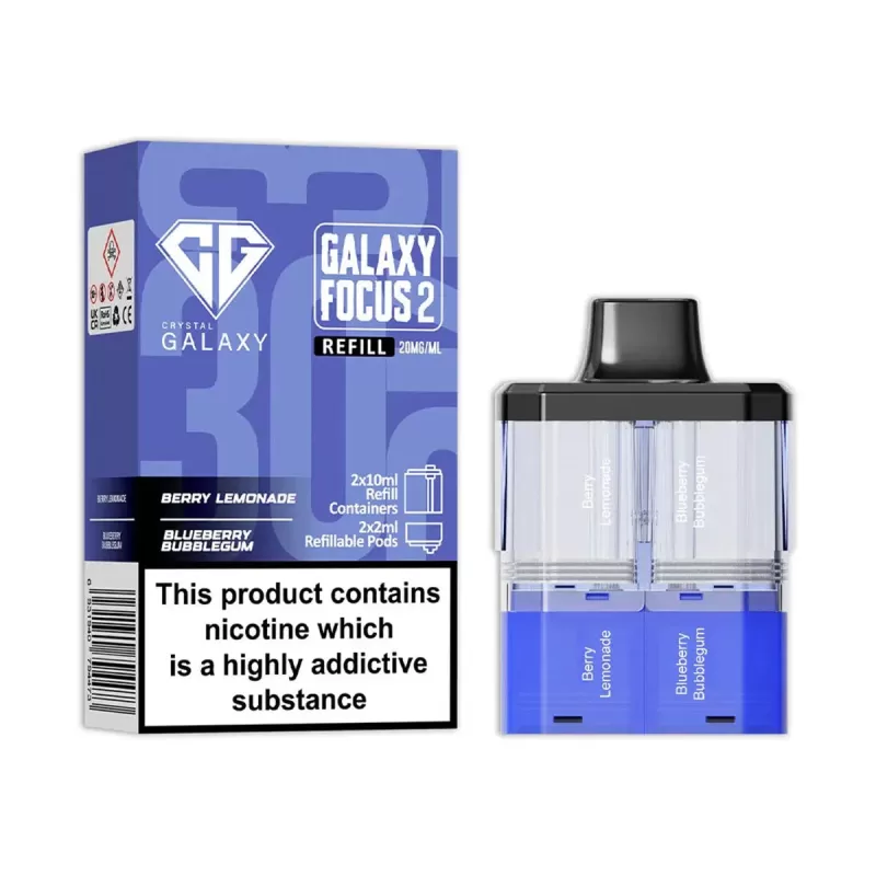 Crystal Galaxy Focus 2 Prefilled Pods - Black Mamba / Blue Fusion - Image 2