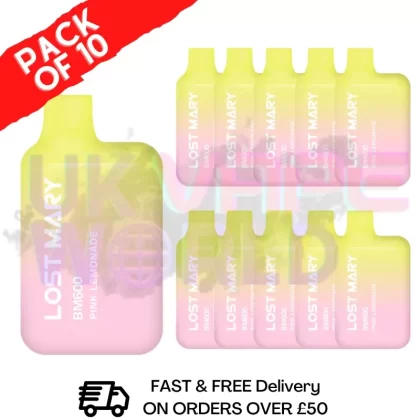 Pink Lemonade Lost Mary 600 Puff Bars Pack Of 10