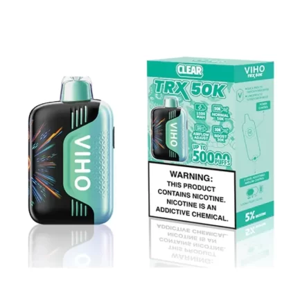 VIHO TRX Disposable (50000 Puffs) - FLAVORS#Banana Taffy Ice>Blackberry Blizzard>Blue Razz Ice>Clear>Sour Skittle>Sour Straws>Strawberry Banana>Watermelon Ice