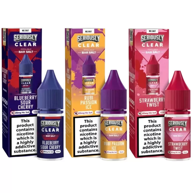 Doozy Vape Seriously Clear Nic Salts 20mg - Strawberry Sour Raspberry