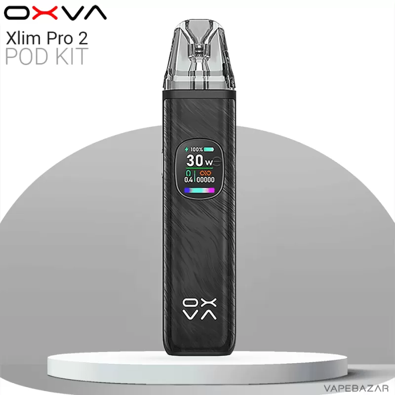 OXVA Xlim Pro 2 Pod Kit – Platinum Black - Pod Kit / OXVA / 1300 mAh / max. 30 Watt / 2ml / USB-C