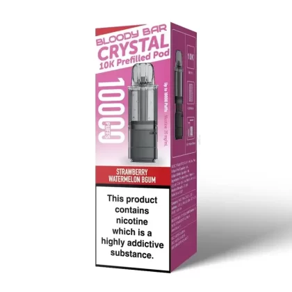 Bloody Bar Crystal 10K Prefilled Pod Strawberry Blast - Nicotine Strength#20mg
