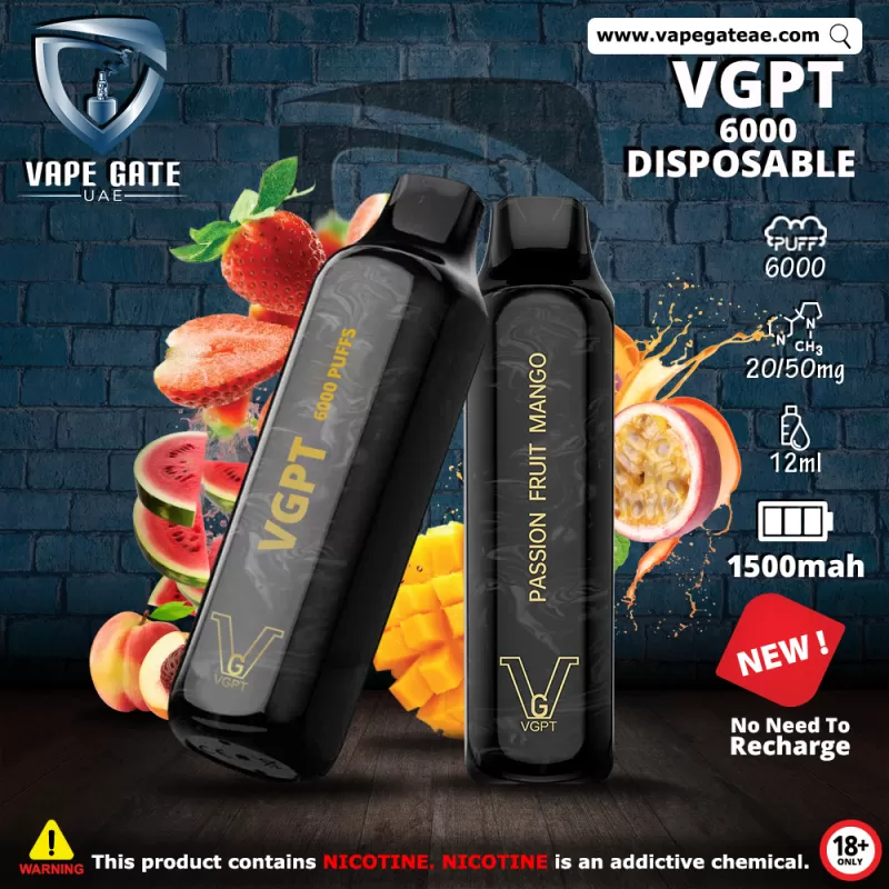 VGPT DISPOSABLE VAPE (6000 Puffs) - 20 mg / Passionfruit Lemon - Image 2