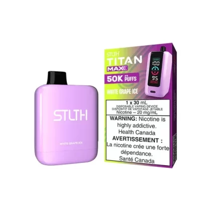 STLTH Titan Max Disposable Vape – 50k Puffs – White Grape Ice