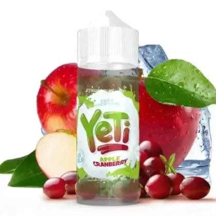 Apple Cranberry YETI 100ML E-Liquid – Fruity Ice Cold Series 70VG/30PG 0mg/ml
