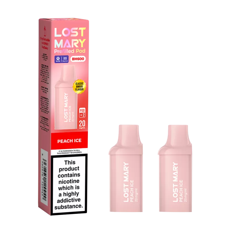Peach Ice Lost Mary BM600 Pods - Vapeshop Co