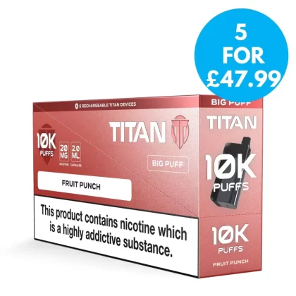 Box of 5 – Titan X Prefilled Vape Kit - Vape Co