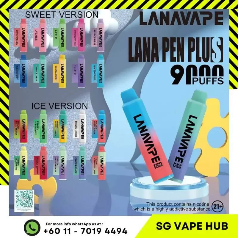 LANA PEN PLUS 9000 Puffs - Blue Rasberry Romegranate - Image 2