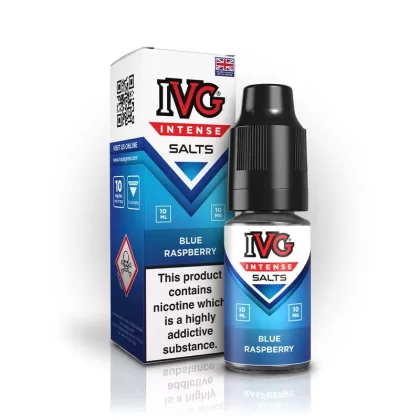 IVG Intense Nic Salt E Liquid Blue Raspberry - Nicotine strength#20mg>10mg