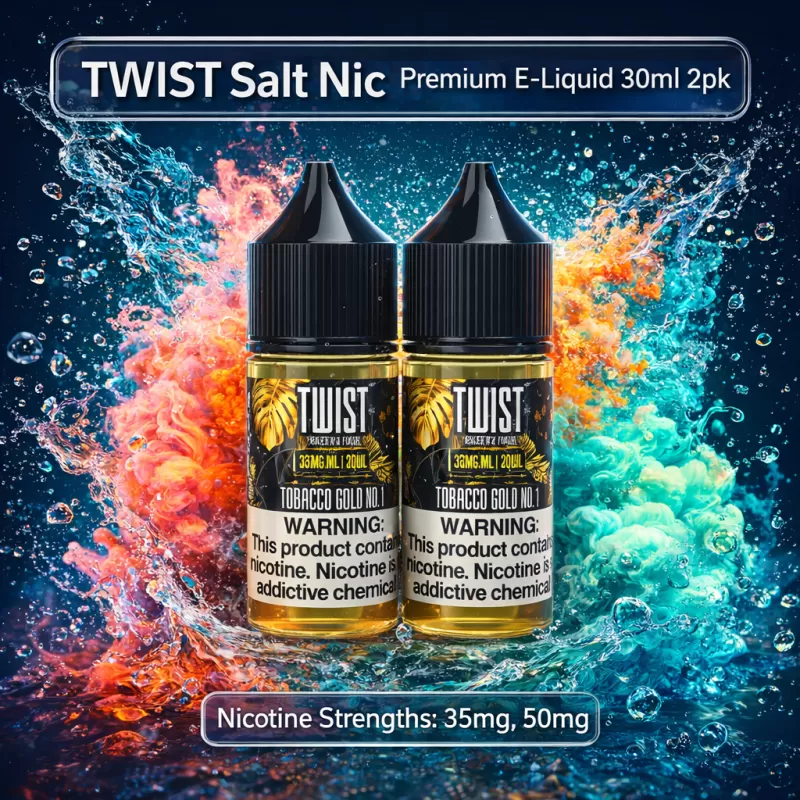 TWIST Salt Nic Premium E-Liquid 30ml 2pk - Crimson Crush No. 1 / 50mg - Vapeciga