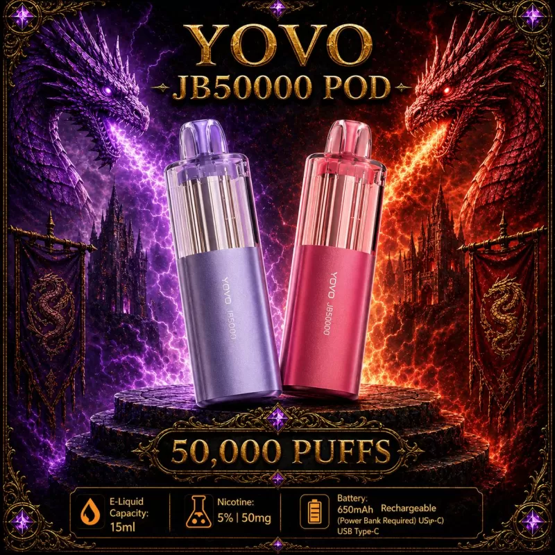 Yovo JB50000 Pod - Sour Apple - Vapeciga