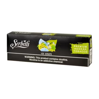 Serbetli Premium Hookah Tobacco Ice Grape - Size#10 Packs of 50g>250g