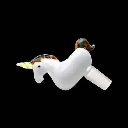 Empire Glassworks UV Reactive Unicorne Bowl Piece