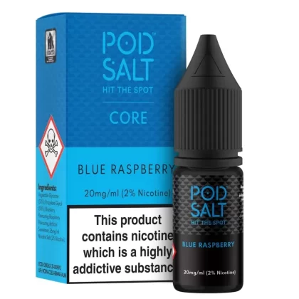 Pod Salt Blue Raspberry 10ml Nicotine Salt E-Liquid - Vape Product, Vape Product