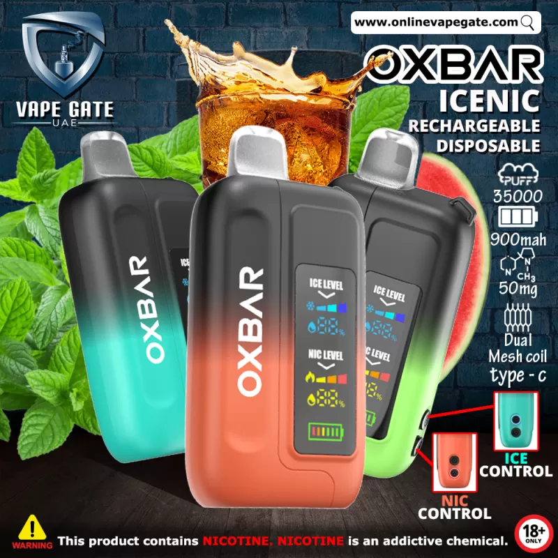 Oxbar Icenic Disposable Vape (35,000 Puffs) - Watermelon Bubblegum / 50 mg