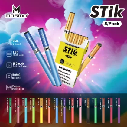 MOSMO STiK Disposable E-Cig Device – 5 Pack - Love 69