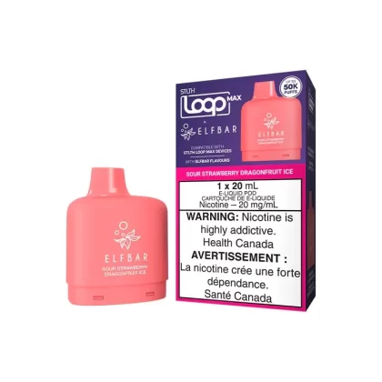 STLTH Loop Max X Elf Bar 50k Pod – Sour Strawberry Dragonfruit Ice
