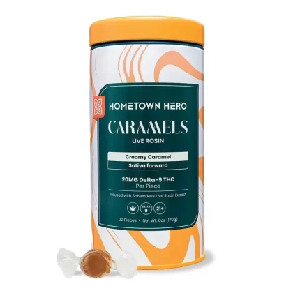 Hometown Hero Live Rosin Delta 9 THC Caramel 200mg – 400mg