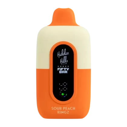 Sour Peach Ringz Hidden Hills X Fifty Bar - Consumer; Vape Product; 5 Pack, Single