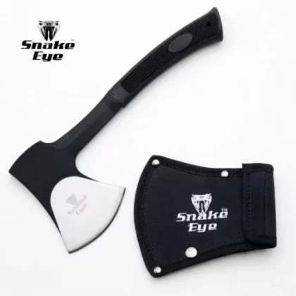 Snake Eye Tactical Traditional Stainless Steel Camping Axe- Black - Ejuicewarehouse